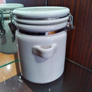Sakura JCPenny Mason White Locking Hinged Lid Jar
